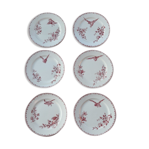 Lot de 6 assiettes à - sarreguemines