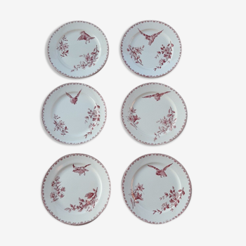 Set of 6 dessert plates Sarreguemines Favorite