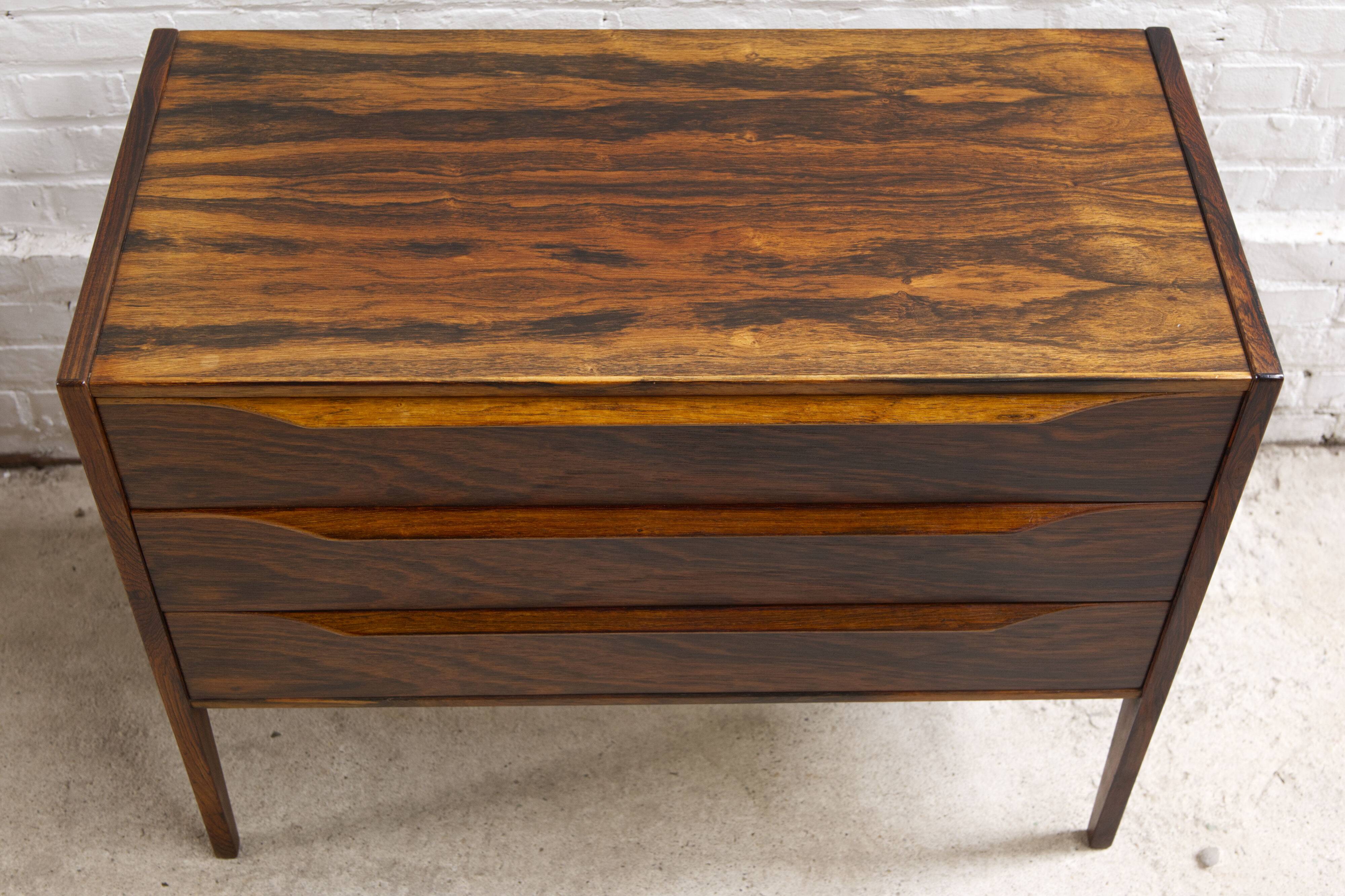 Rosewood chest of drawers, model 34, Kai Kristiansen by Aksel Kjersgaard, 1960s