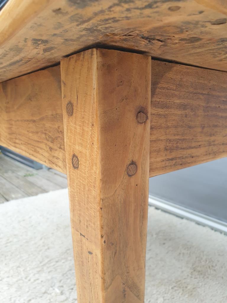 Desk table Oak knotted 1925 false drawer