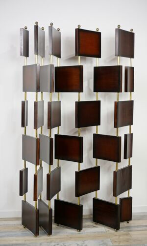 Wooden and brass screen