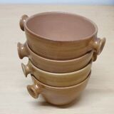 4 stoneware bowls