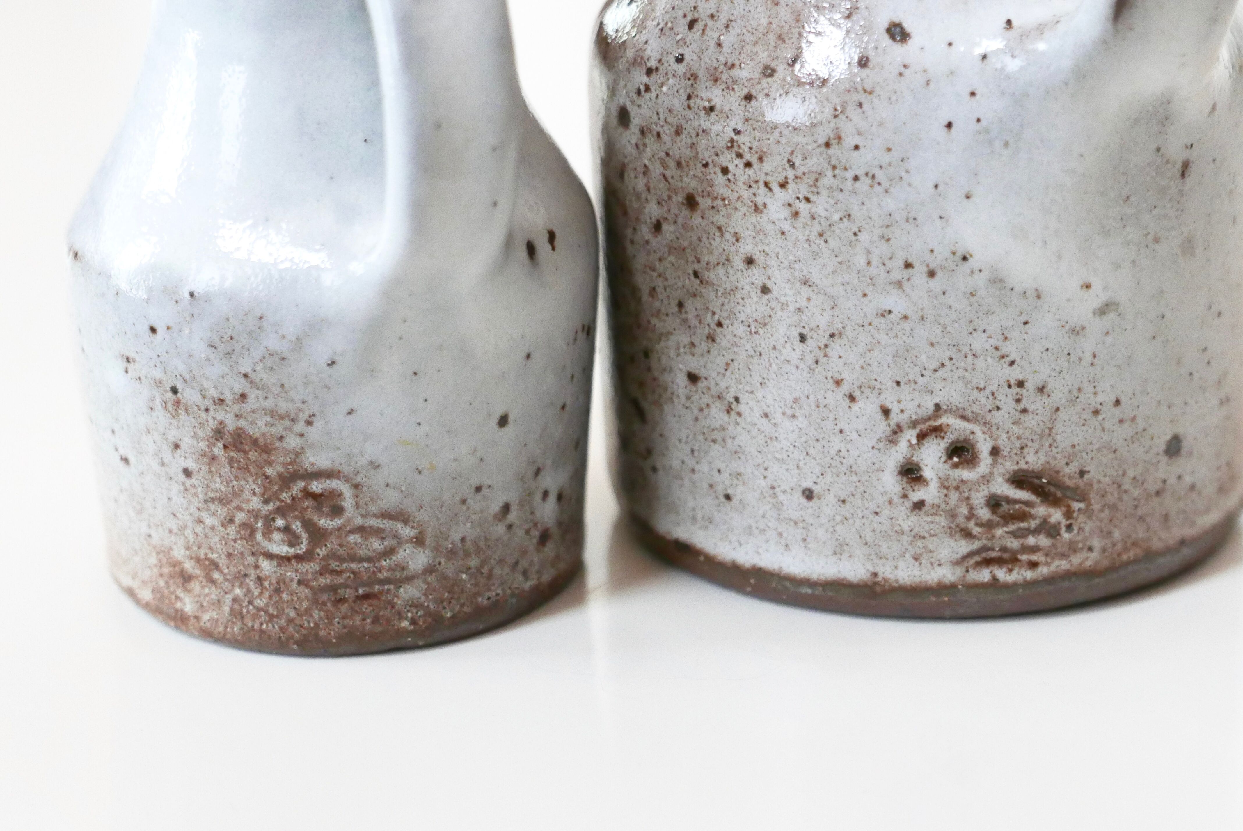 Crémier, milk pots in sandstone by Jeanne and Norbert Pierlot, 60s