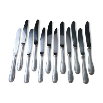 Box of 12 comargent monocoque stainless steel table knives