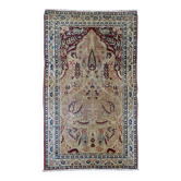 Tapis persan Kerman Lavar antique fait main 90 cm x 146 cm années 1880
