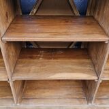 Ancien comptoir de boutiquier en teck birman