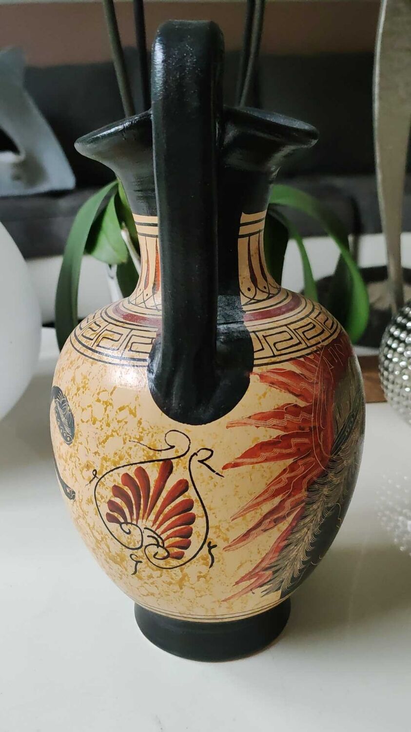 Greek amphora vase/goddess athena museum reproduction