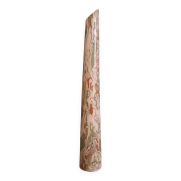 Large format marbled vase in mixed earth, Pichon style, Uzès