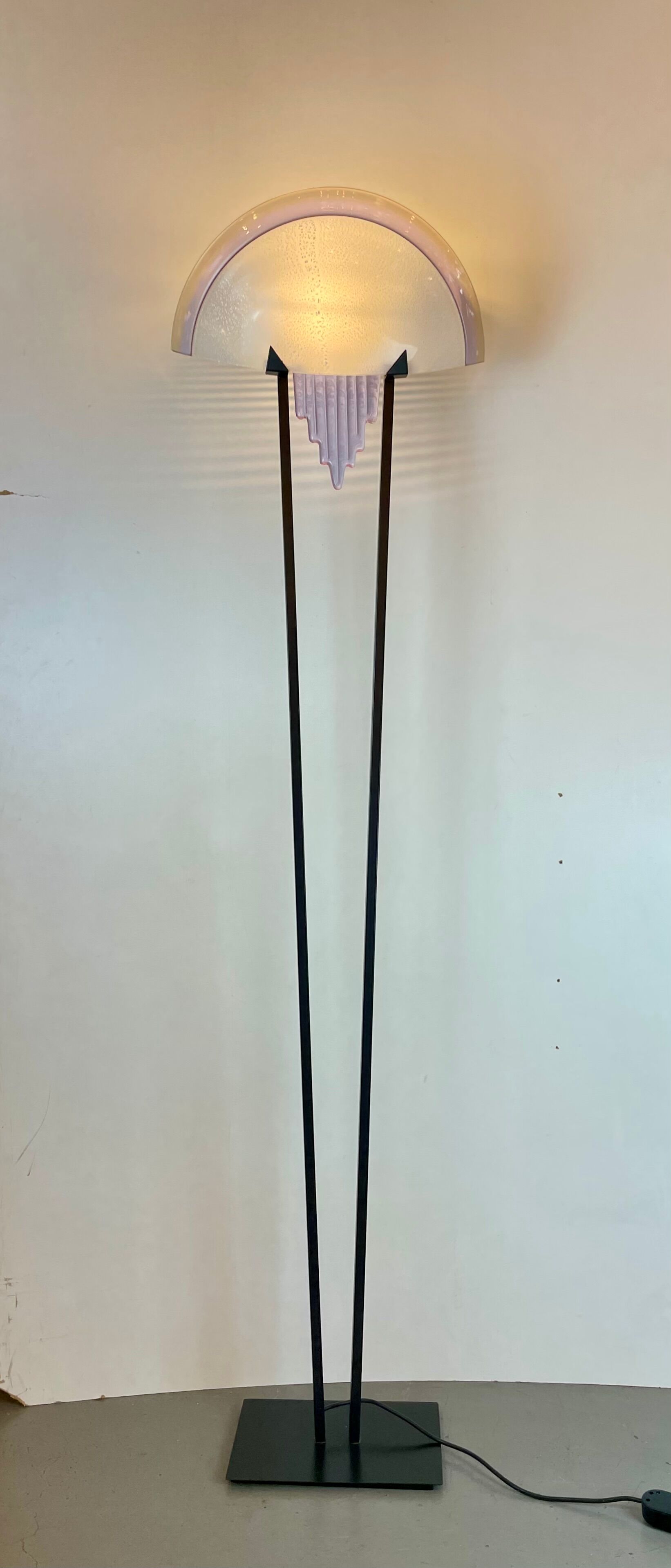 Murano Post-Modern Floor Lamp att. To Mazzega, Italy, 1980s
