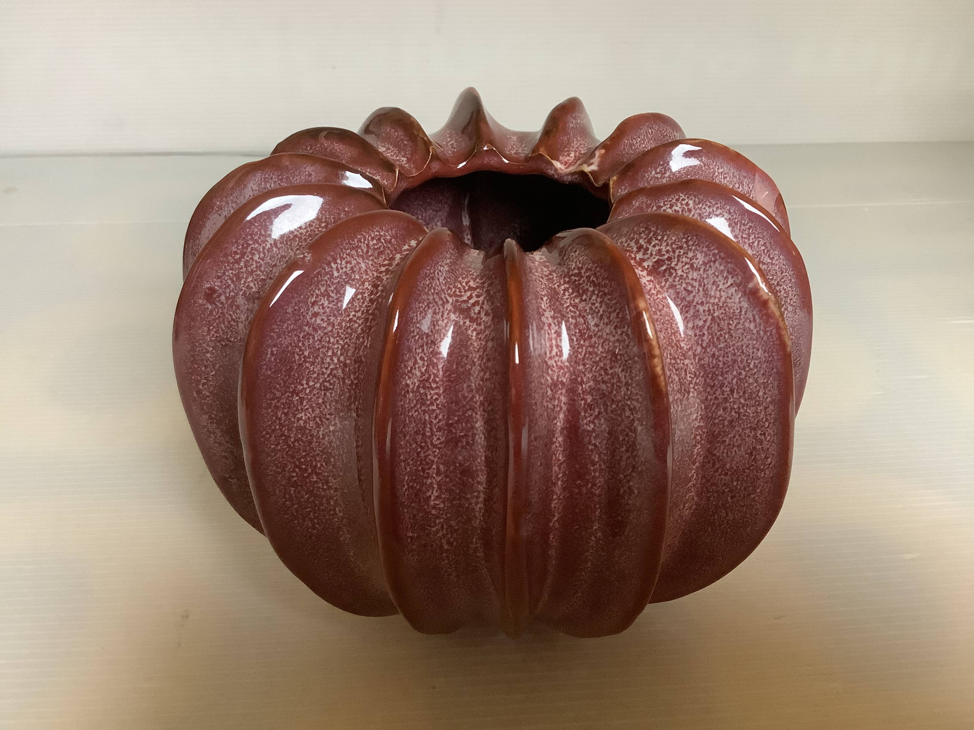 Burgundy organic shaped vase