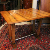 Table console blond walnut design 1930 - 1950 wallet tray