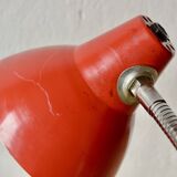 Vintage desk or bedside lamp - red metal