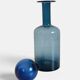 Scandinavia Modern Otto Bauer for Holmegaard Blue Glass Bottle Decanter