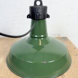 Industrial Green Enamel Factory Pendant Lamp, 1960s