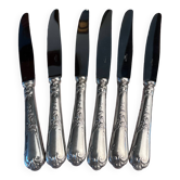 6 Ercuis silver-plated table knives