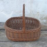 Old hand-woven wicker basket