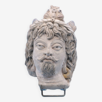 Gandhara head sculpture Terracotta Pakistan Circa 1st-4th century. Indo-Greek statue