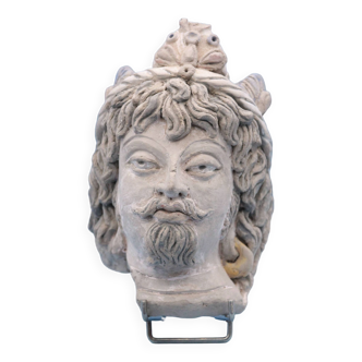 Sculpture tête Gandhara Terre cuite Pakistan Circa 1er-4ème s. Statue Indo-grec