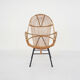 Rohe Noordwolde rattan lounge chair, The Netherlands 1950's