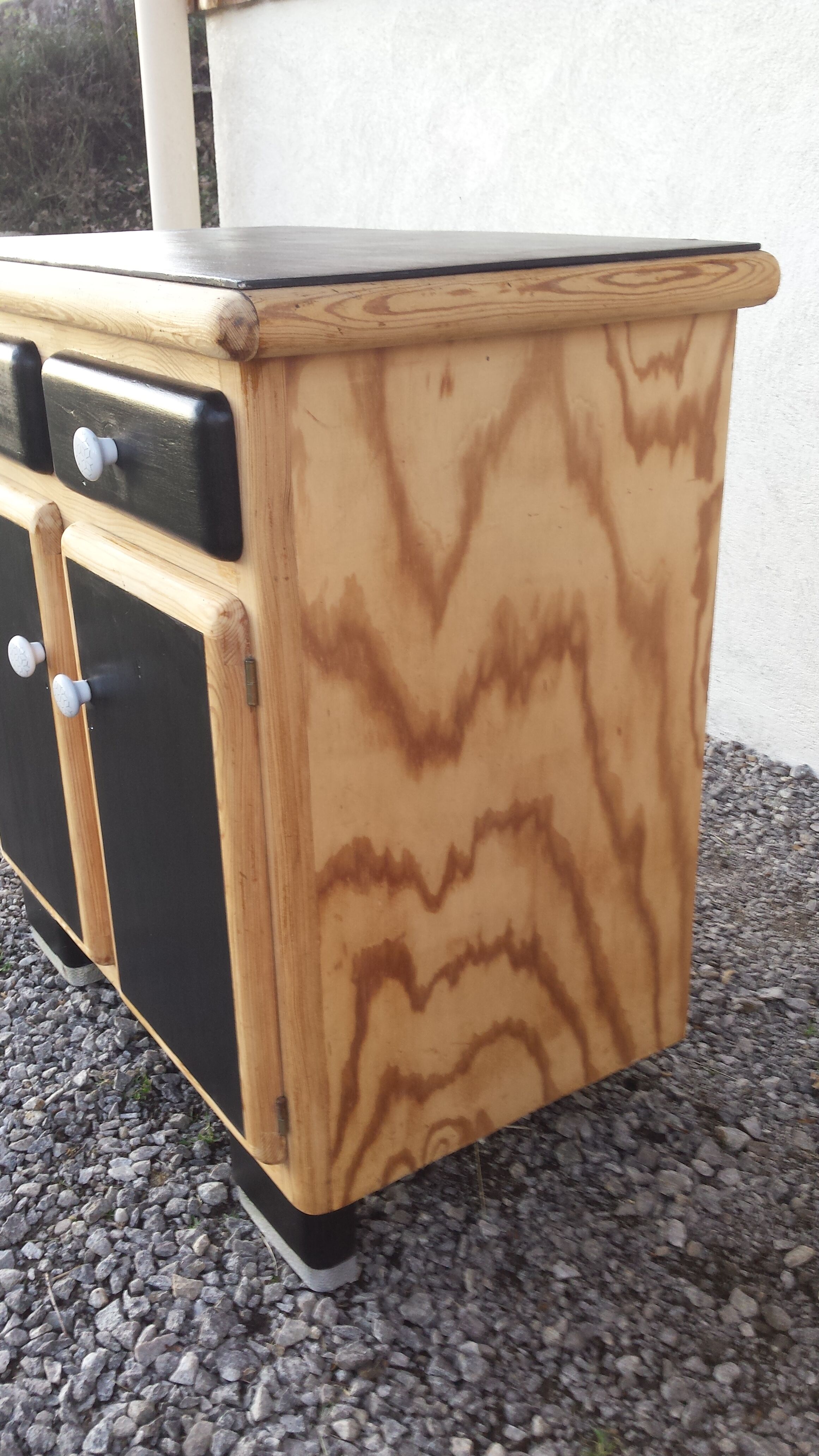 Black and wood mado buffet