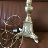 Pique cierge monté en lampe
