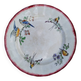 Round plate little birds choisy le roi