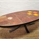 Jean Jaffeux lava stone and ceramic coffee table
