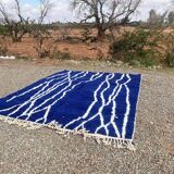 Moroccan blue decorated rug 200cmx300cm