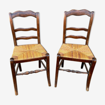 2 chaises bistrot 1930 Alsace