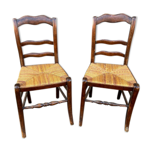 2 chaises bistrot 1930 Alsace