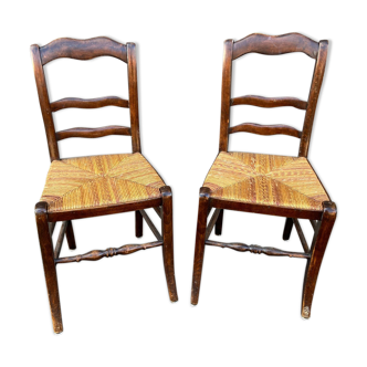 2 chaises bistrot 1930 Alsace