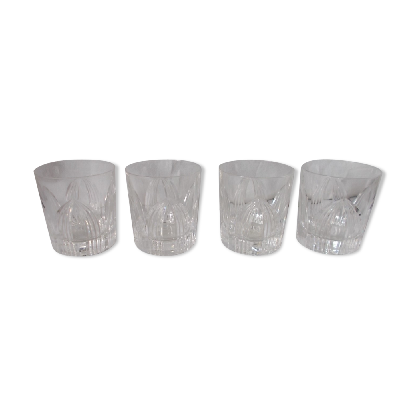 Ensemble de 4 anciens verres à whisky Villeroy et Boch