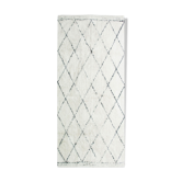 Berber carpet 80 x 180 cm white black diamond