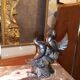 Art deco bedside lamp decorated with doves