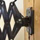 Industrial Black Enamel Scissor Wall Lamp, 1930s