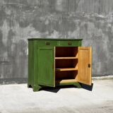 Antique green patinated wooden sideboard – chic country style