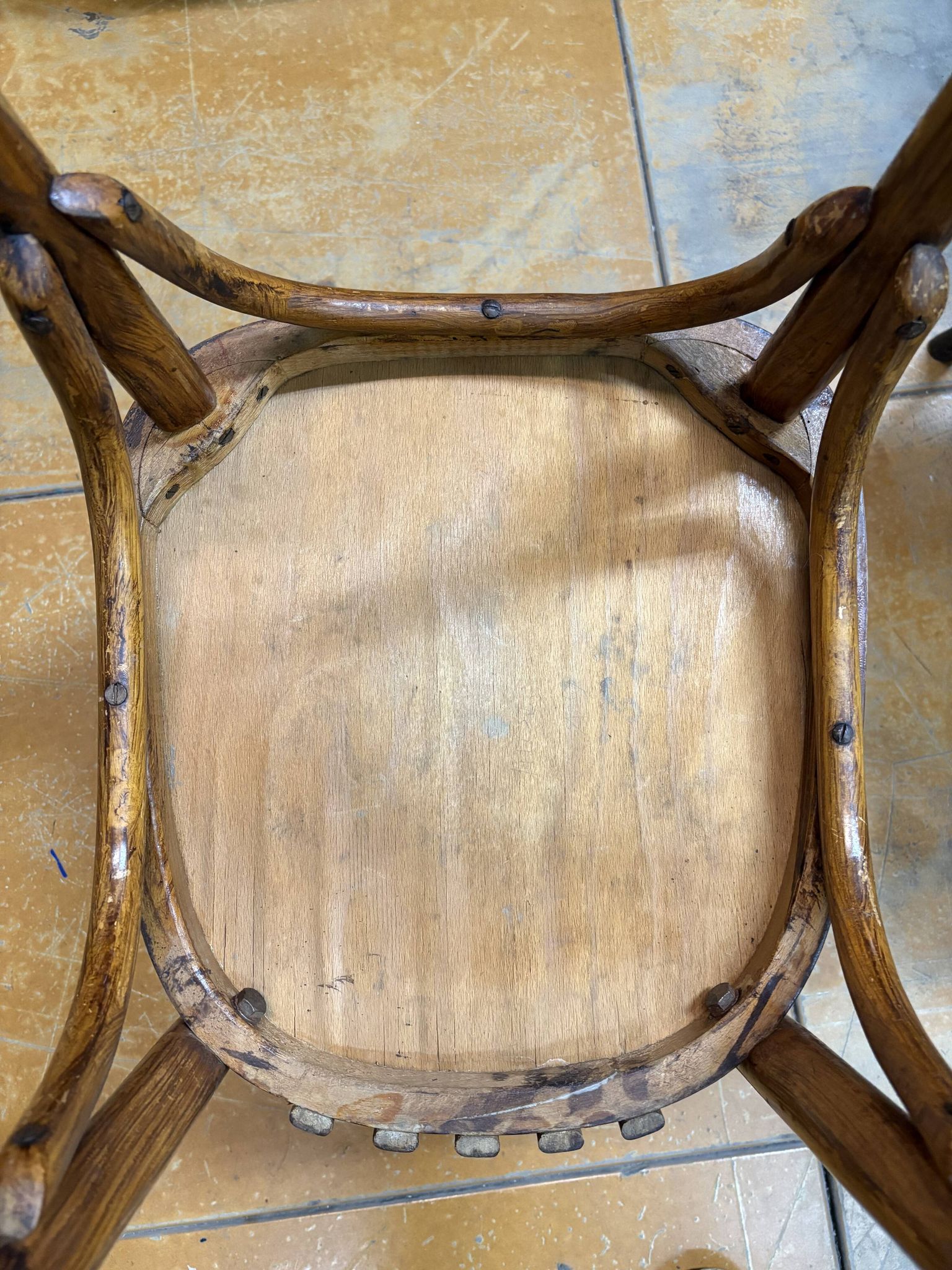Chaises de bistrot anciennes (vers 1920). Ensemble de 6 pièces #1