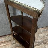 Louis XVI style half-moon Parisian shelf console in mahogany circa 1850