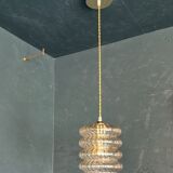 Pendant light 60s golden amber glass