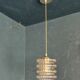 Pendant light 60s golden amber glass