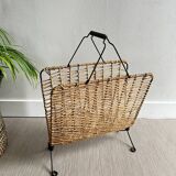 Scoubidou magazine rack / vintage rope