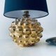 Lampe céramique bulles or