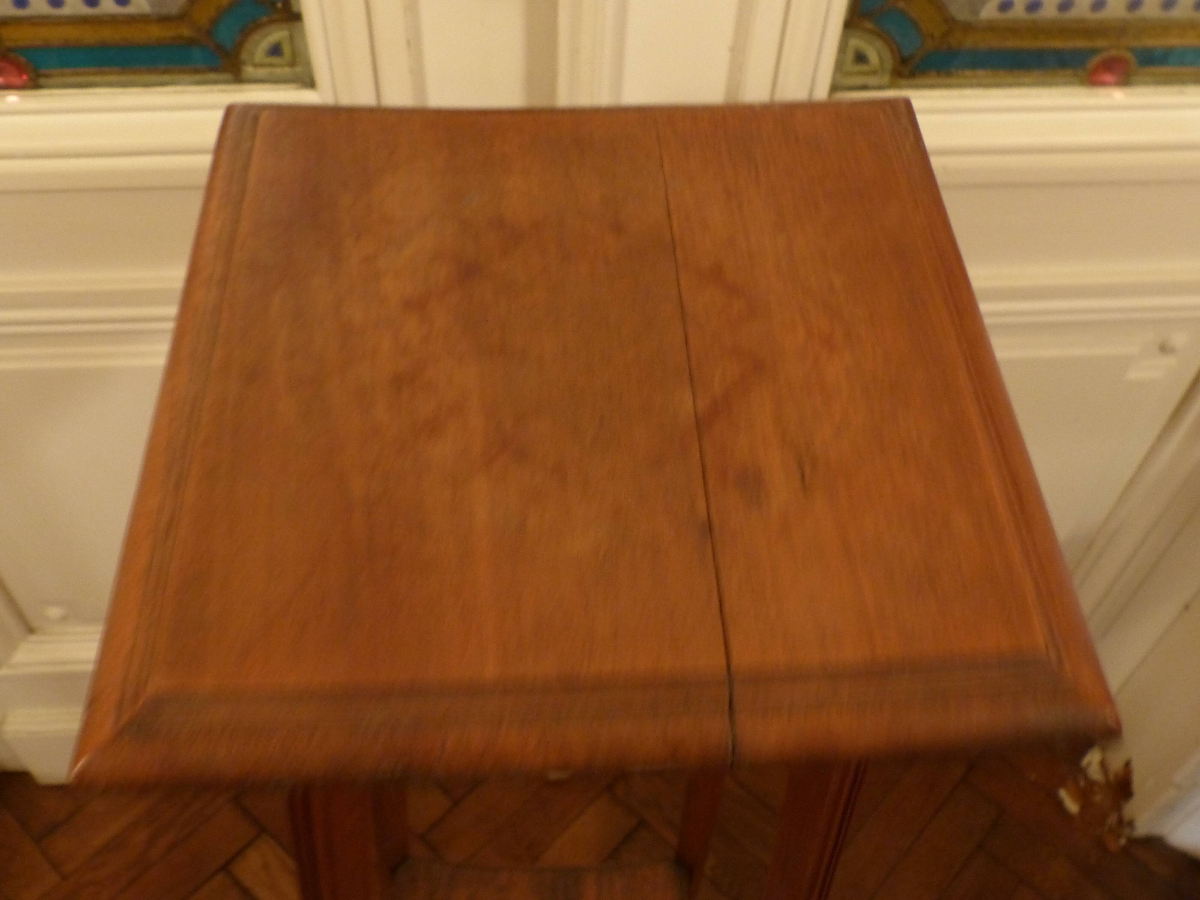 Wooden pedestal with shelf 1900s