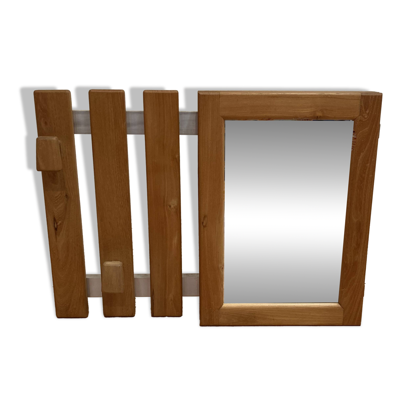 Porte-manteau mural design scandinave 1960.