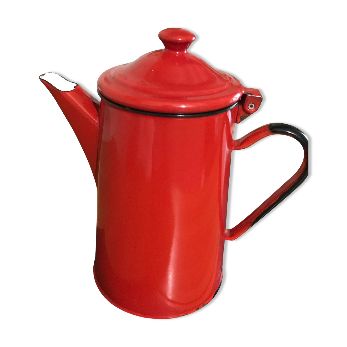 Enameled teapot