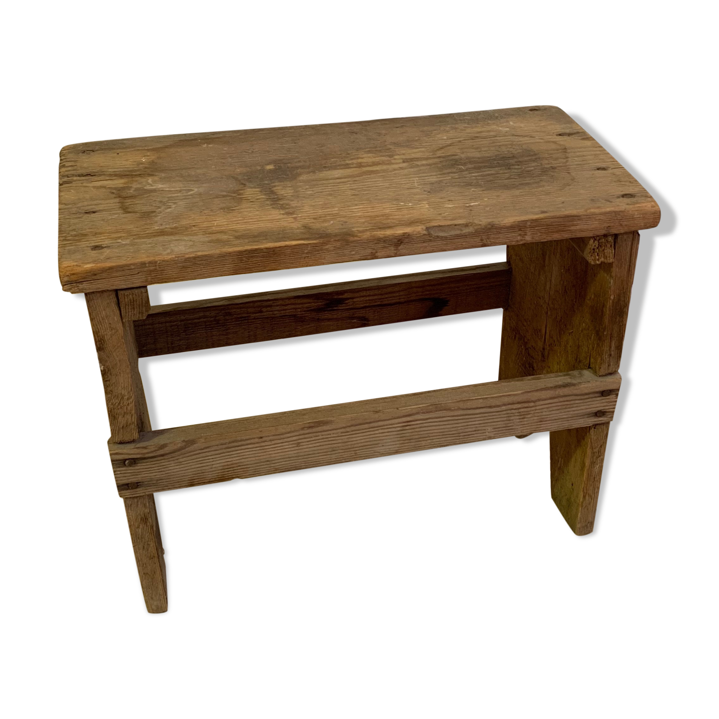 Old wooden foot foot stool