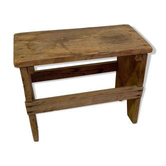 Old wooden foot foot stool