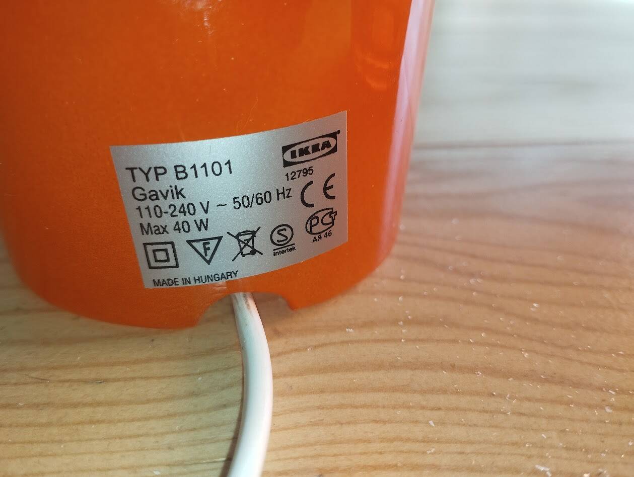 Ikea Gavik orange lamp – vintage design from the 70s/80s.