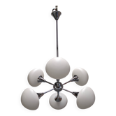 Space Age Sputnik chandelier with 6 lights, 50s-60s