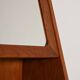 Scandinavian teak wall mirror with storage compartment, 1960s